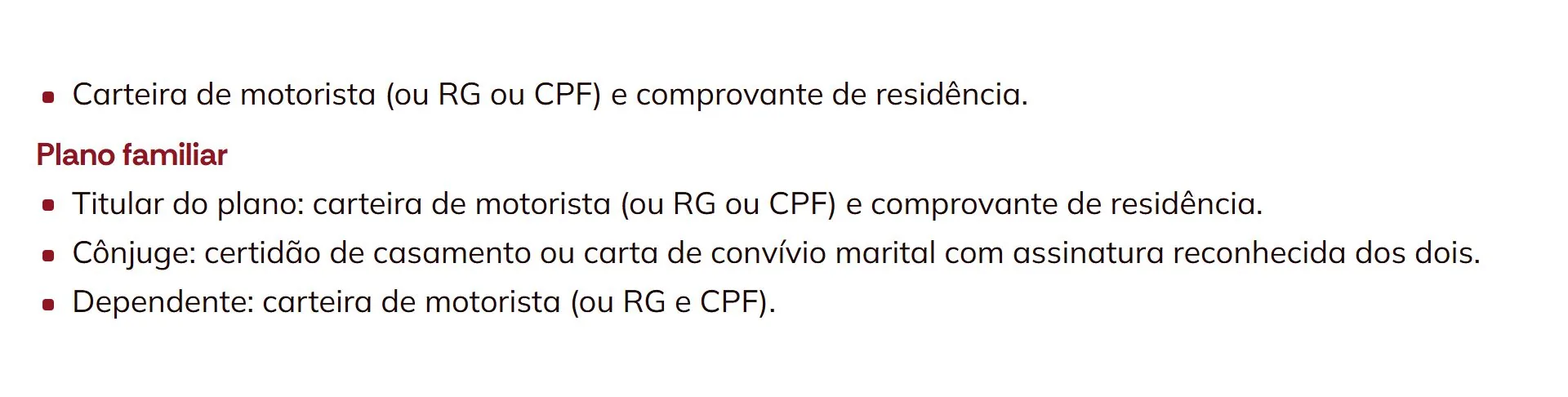 Documentos para contratar o plano Amil Jundiaí Individual